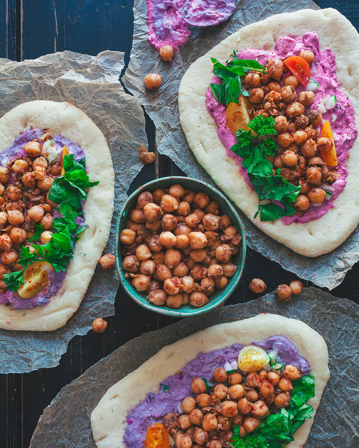 Unicorn Chickpea Pitas