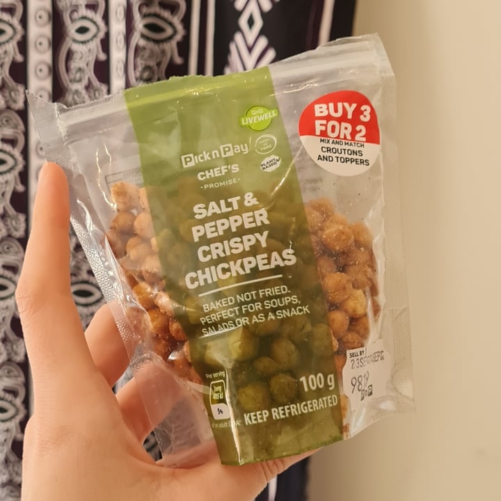 photo of Pick n Pay Salt and pepper crispy chickpeas shared by @sunlitsoul on  08 Sep 2021 - review
