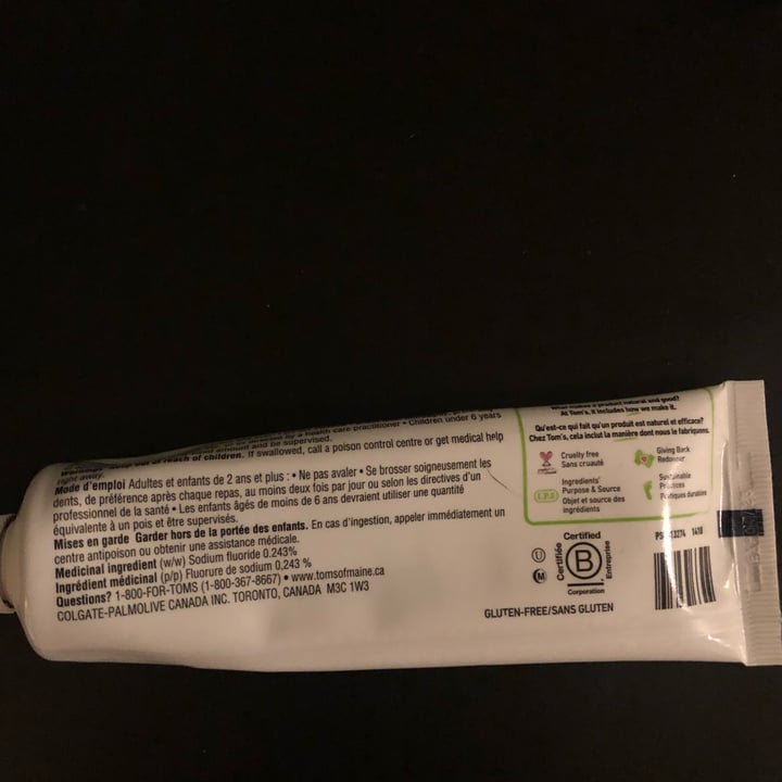 photo of Tom's of Maine Luminous White Charcoal Toothpaste shared by @ajani on  11 Jan 2022 - review
