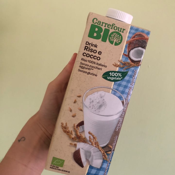 photo of Carrefour Bio Drink riso e cocco shared by @frappa on  28 Oct 2022 - review