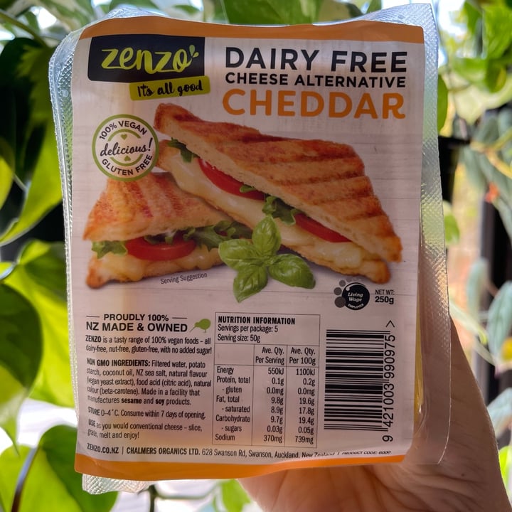 photo of Zenzo Dairy Free Cheese Alternative Cheddar shared by @carlaoliveira on  30 Jan 2022 - review