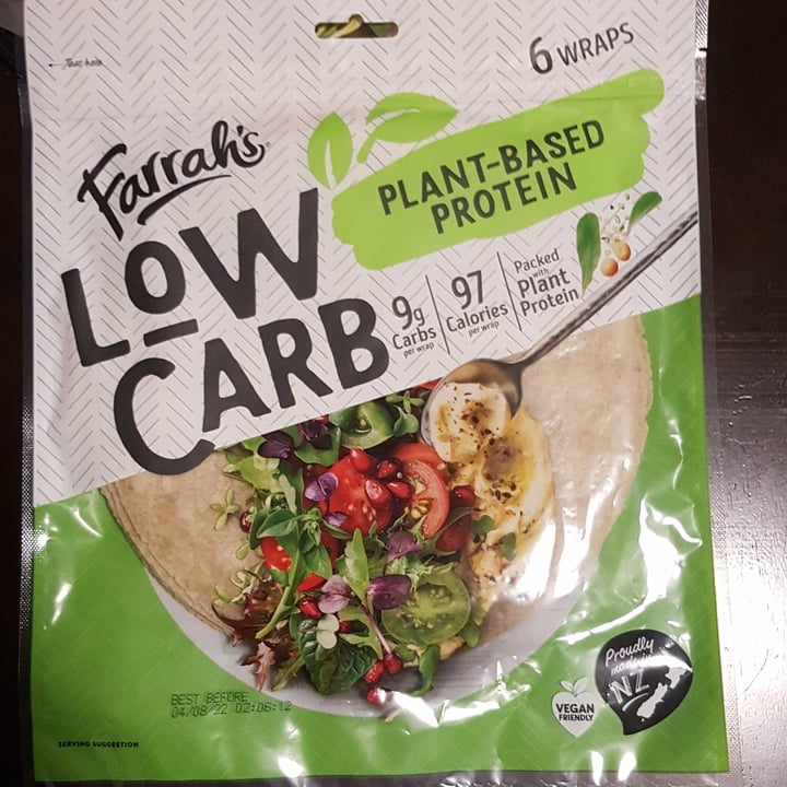 photo of Farrah’s Low Carb Plant-Based Protein 6 Wraps shared by @marizomer on  16 May 2022 - review