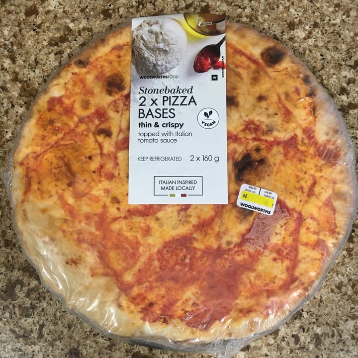photo of Woolworths Food Stonebaked Pizza Bases shared by @mailidyer on  26 May 2020 - review