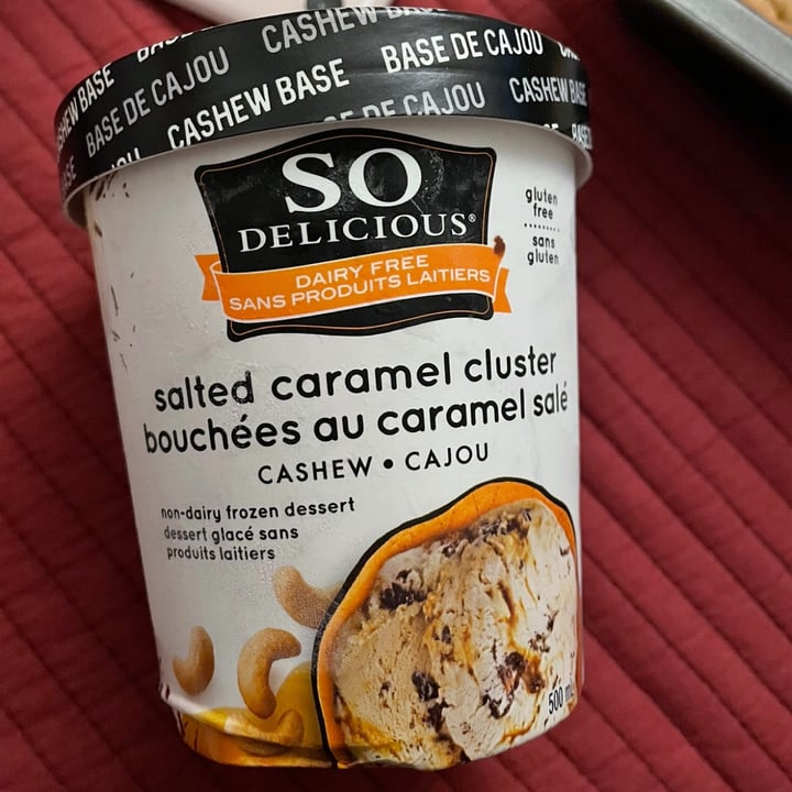 photo of So Delicious Dairy-free Salted Caramel Cluster shared by @laurjc on  19 Sep 2022 - review