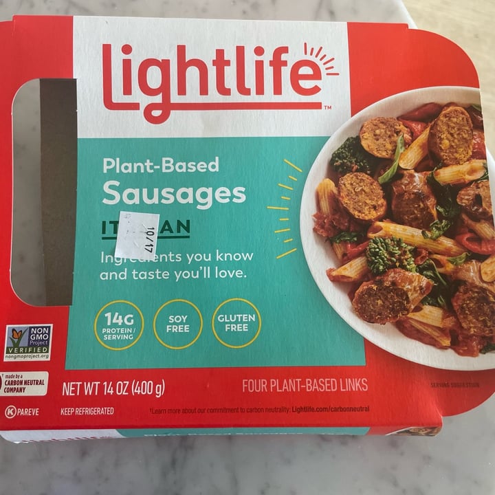 photo of Lightlife Smart Sausage Italian shared by @veg4n on  13 Oct 2021 - review