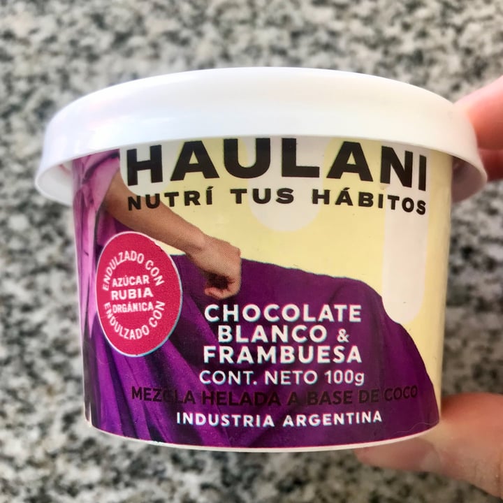 review photo of Haulani Helado de Chocolate Blanco y Frambuesas shared by @alegibert on 26 Jul 2021 - review