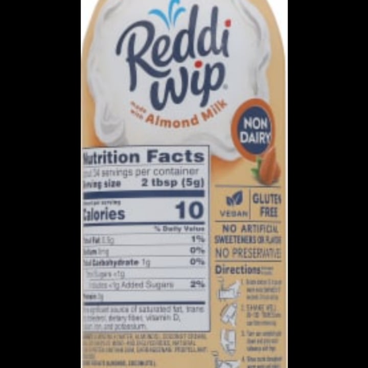 photo of Reddi-wip Almond Milk Reddi Wip shared by @mistiedae123 on  12 May 2022 - review