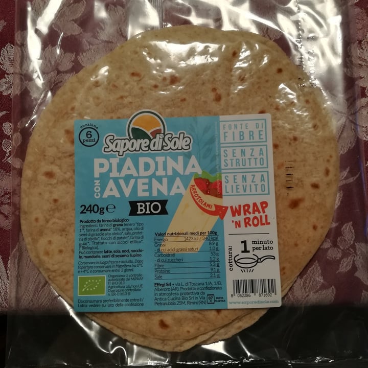 photo of Sapore di Sole Piadina con avena bio shared by @serenasensi on  17 May 2022 - review