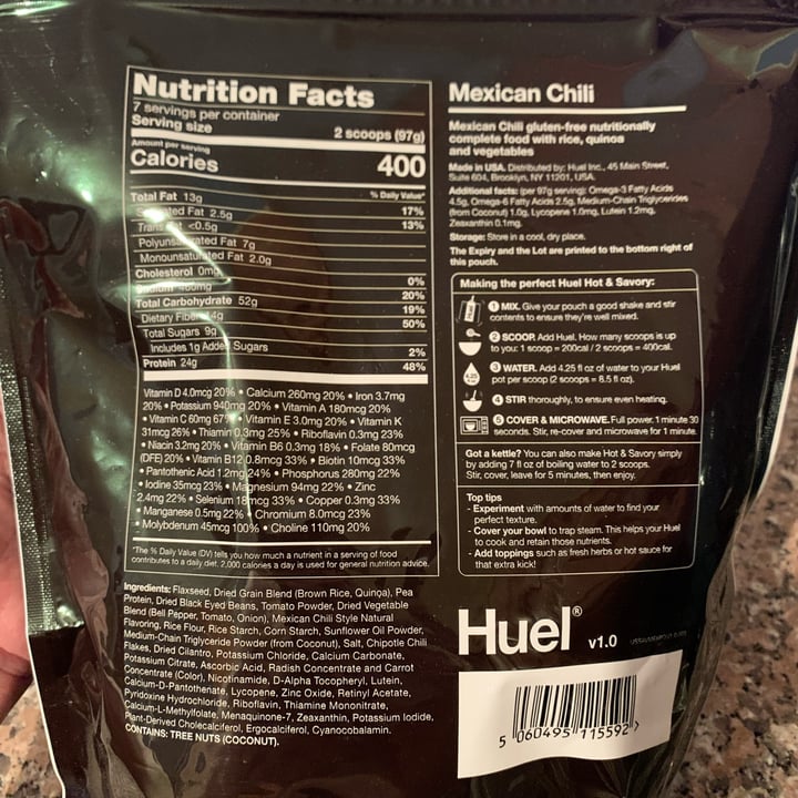 photo of Huel Mexican chili shared by @drichi on  10 May 2022 - review
