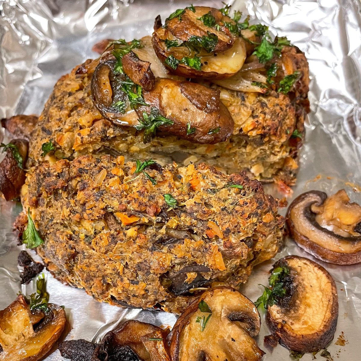 Chef Chloe Coscarelli's Cremini Mushroom Roast at Whole Foods
