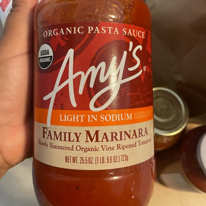 photo of Amy’s Organic Marinara Sauce shared by @angelaaraujo on  07 Jun 2022 - review