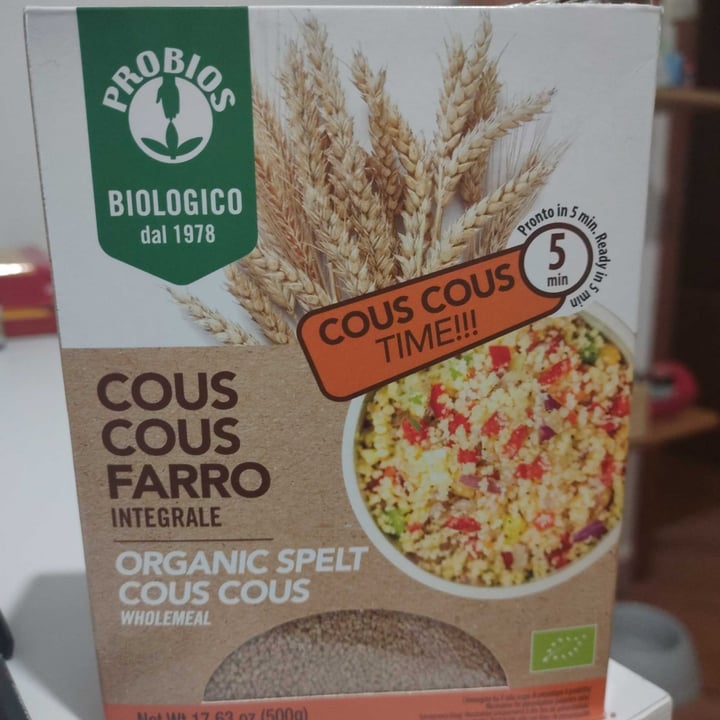 photo of Probios Cous Cous Farro Integrale shared by @fabivri on  04 Jul 2021 - review