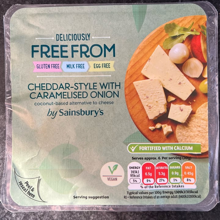 review photo of Sainsbury's Deliciously Free From Cheddar With Caramelized Onions shared by @aryan26 on 09 May 2022 - review