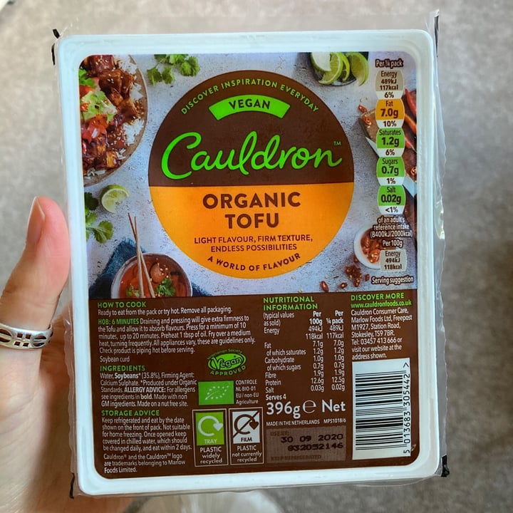 photo of Cauldron Organic Tofu shared by @seabuckthorn on  25 Sep 2020 - review