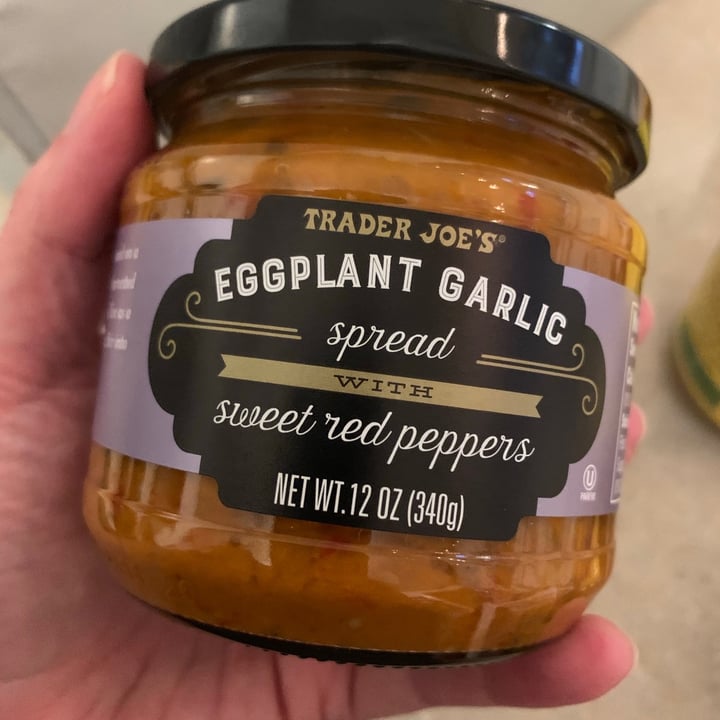 photo of Trader Joe's Eggplant Garlic Spread with Sweet Peppers shared by @keeponveganon on  18 Jul 2021 - review