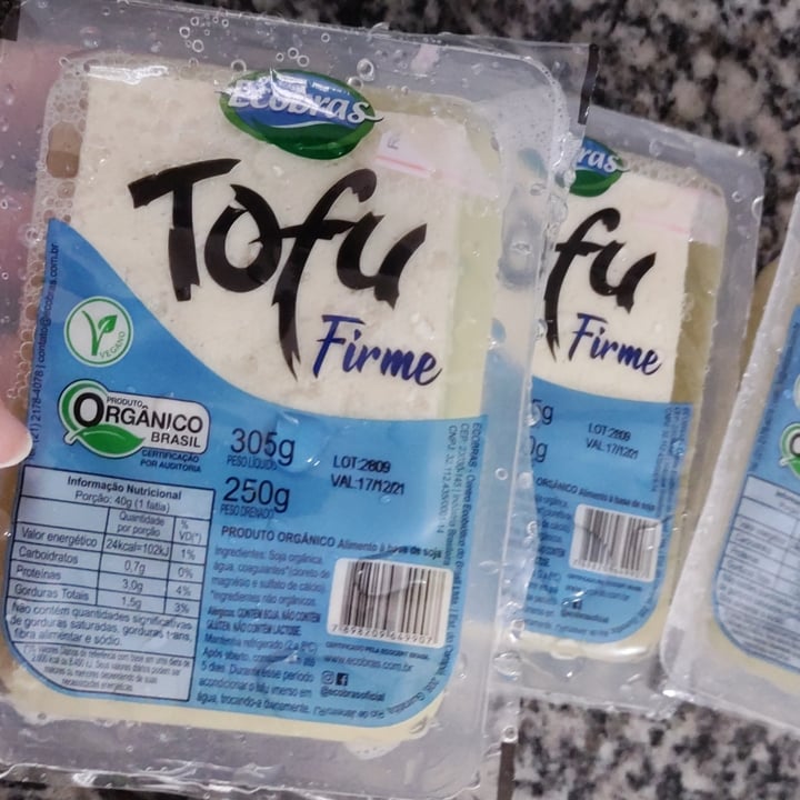 photo of Ecobras Tofu Firme Orgânico shared by @ericadeemoraes on  07 Nov 2021 - review