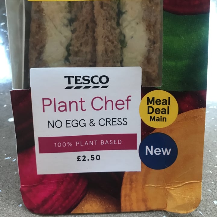 review photo of Tesco Plant Chef No Egg & Cress Sandwich shared by @camyfanizza on 14 Jul 2021 - review