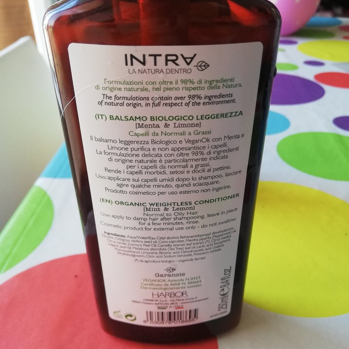 photo of Intra Natural balsamo biologico menta e limone shared by @elengrana on  16 Aug 2022 - review