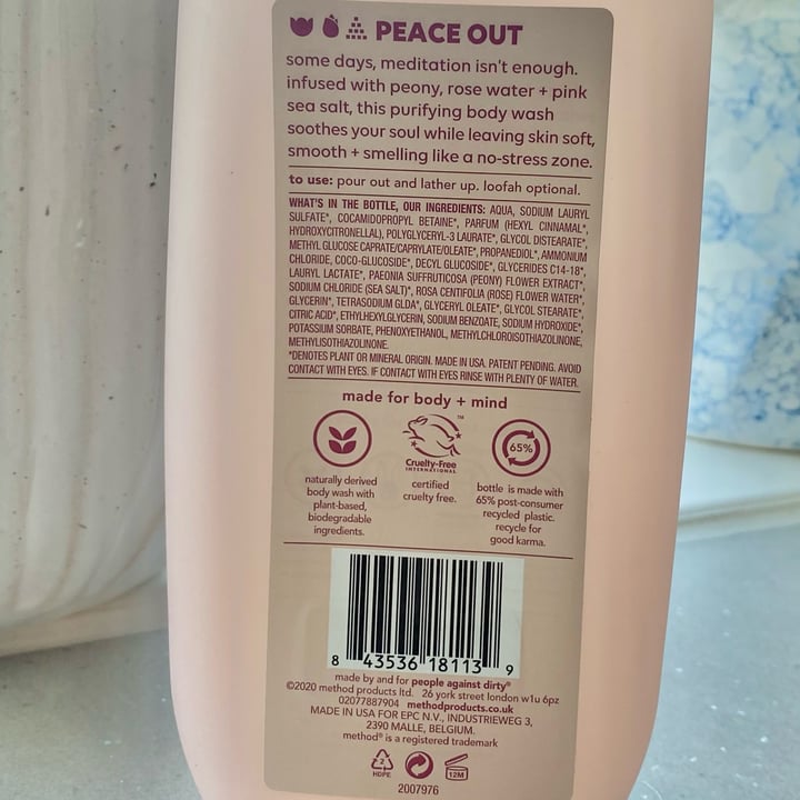 photo of method Pure Peace Body Wash shared by @immira on  27 Aug 2022 - review