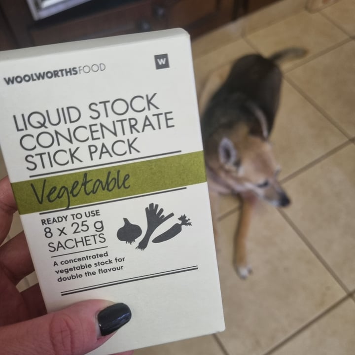 photo of Woolworths Food Liquid Stock Concentrate Stick Pack Vegetable shared by @twohappyrescuemutts on  20 Nov 2022 - review