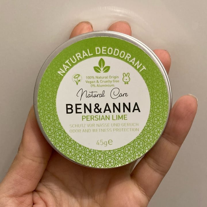photo of Ben & Anna Natural Desodorante Persian Lime shared by @empathika1 on  23 Oct 2021 - review