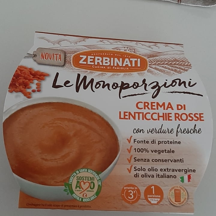 photo of Zerbinati Crema di lenticchie rosse shared by @lilliflower on  28 Sep 2022 - review