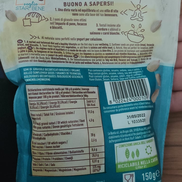 review photo of Nuova Terra Semi di girasole shared by @aliceayres on 09 Feb 2022 - review