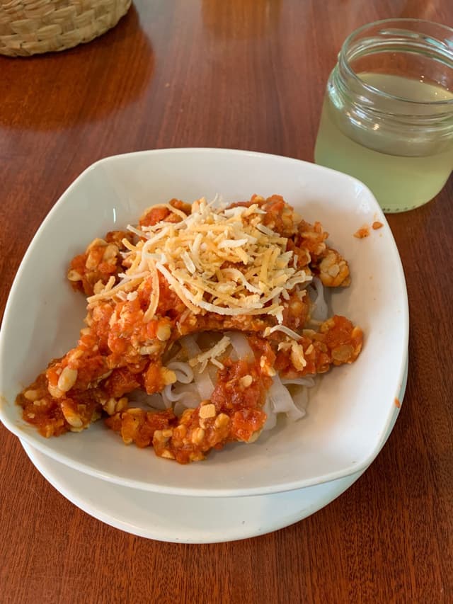 Photo of the dish “Pasta konjac a la boloñesa de tempeh”