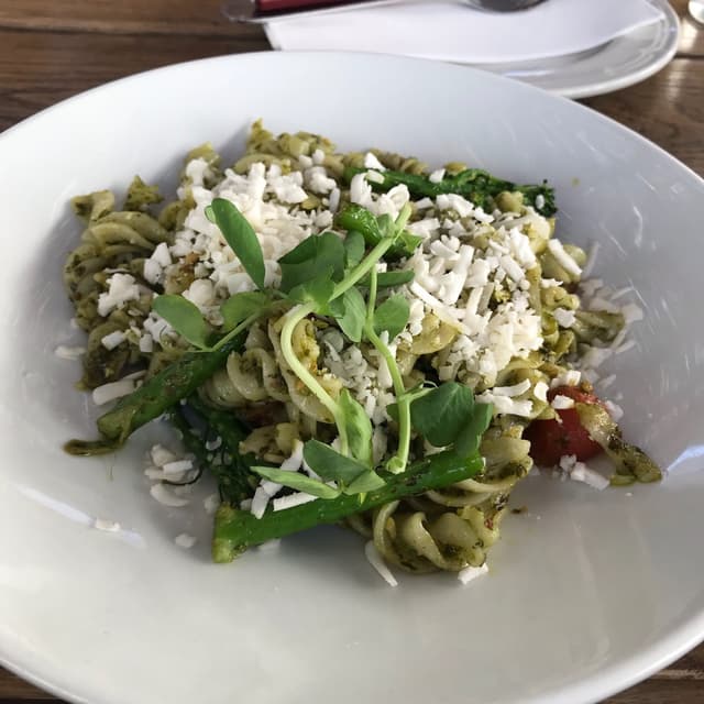 Photo of the dish “Vegan basil pesto, broccoli &  cheese pasta”