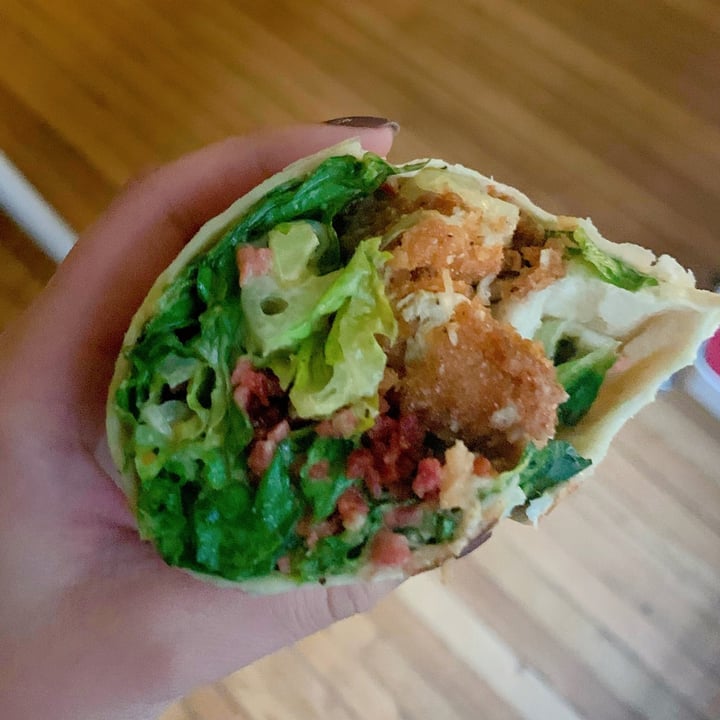 review photo of People Under the Staircase Crispy Tender Caesar Wrap shared by @bananabreadgirl on 02 Jun 2021 - review