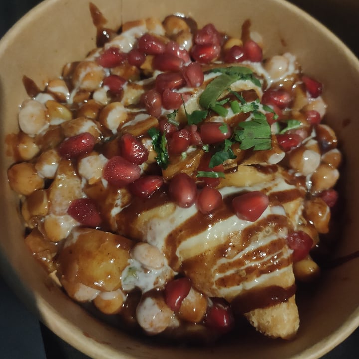review photo of vegan chick nation Punjabi samosa chaat shared by @clare-cooling on 05 Apr 2021 - review