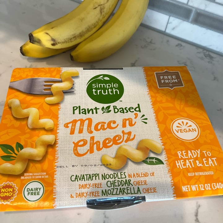 photo of Simple Truth Plant-Based Mac N' Cheez shared by @andreadal on  05 Sep 2022 - review