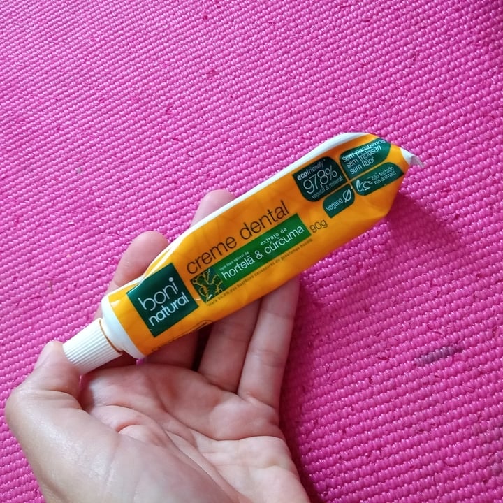 photo of Boni natural Creme Dental Curcuma Boni Natural shared by @gomilly on  25 Apr 2022 - review