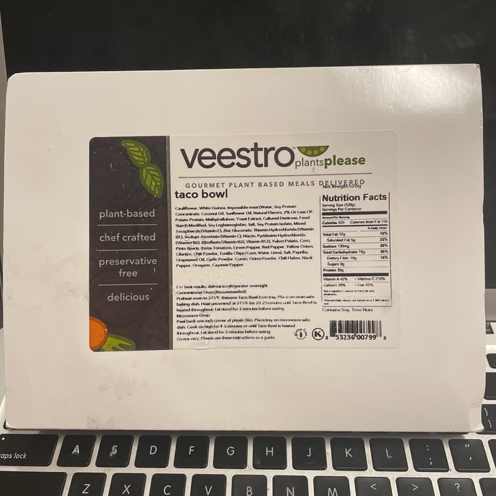 photo of Veestro Taco Bowl shared by @ceciasas69 on  12 Aug 2021 - review
