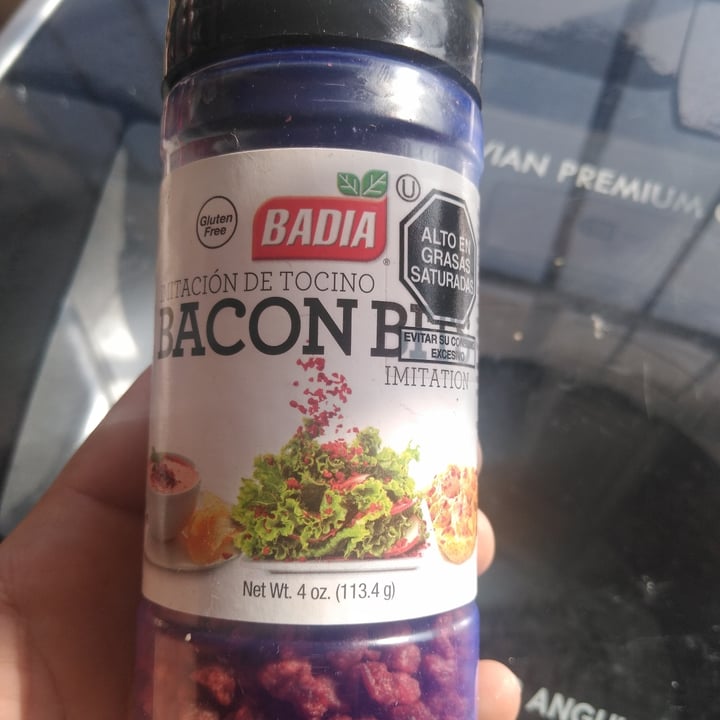 photo of Badia Bacon Bits shared by @peruanisimavegan on  09 Apr 2022 - review