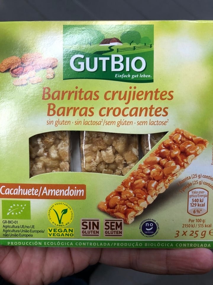 photo of GutBio Barritas crujientes de cacahuete shared by @neil on  08 Feb 2020 - review