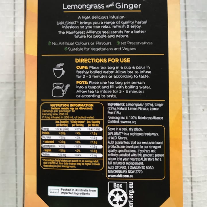 review photo of Diplomat Lemongrass and Ginger shared by @aleessandra on 07 May 2022 - review