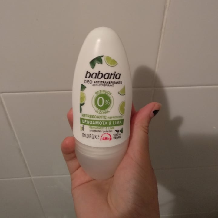 photo of Babaria Bio  Desodorante Antitranspirante Bergamota & Lima shared by @lasonrisadeltrece on  28 Oct 2021 - review