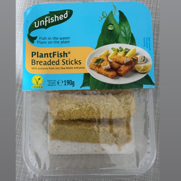 photo of Unfished braded sticks plantfish shared by @vegan737363 on  16 Nov 2022 - review