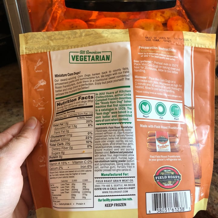 review photo of Field Roast Miniature Corn Dogs shared by @joyfully on 09 May 2020 - review