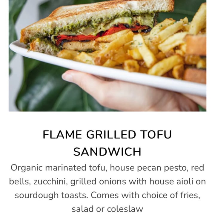 review photo of Citizen Eatery Flame Grilled Tofu Sandwich shared by @calysa14 on 27 May 2022 - review