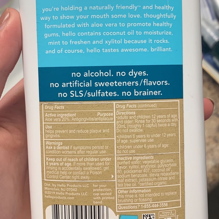review photo of Hello Naturally Healthy Antigingivitis Mouthwash shared by @tschouten on 09 Apr 2022 - review