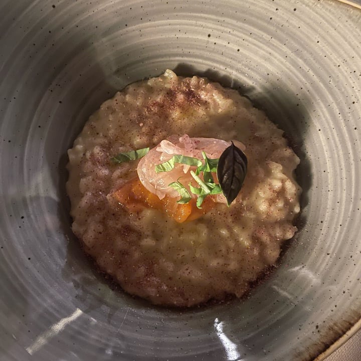 photo of Polisena L'Altro Agriturismo Risotto alla Dolcissima di Breme, cacio vegetale e pesche shared by @samanthaborella on  10 Sep 2022 - review