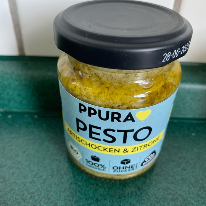 review photo of PPura Pesto Artischocken, Zitrone und Petersilie shared by @leoz on 02 Jan 2022 - review