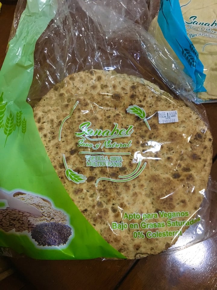 photo of Sanabel Tortilla Multigrano Vegana shared by @catalinasalamanca on  22 Nov 2019 - review