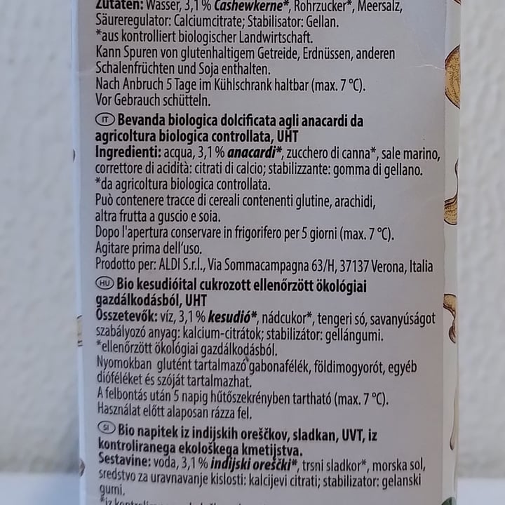 photo of Natur Aktiv Cashew Drink shared by @elenaturtas on  31 Oct 2021 - review