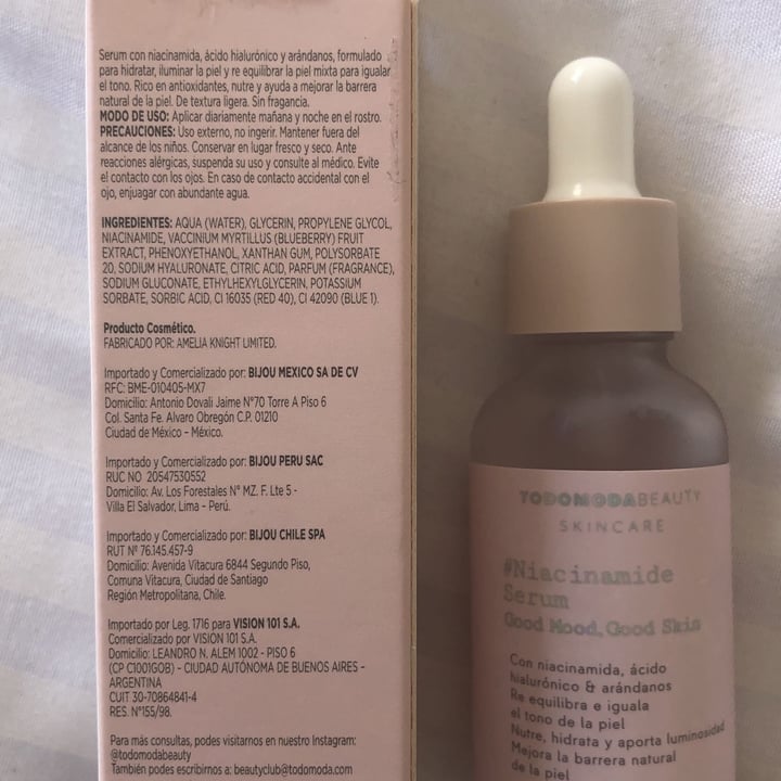 photo of Todomoda Beauty Serum De Niacinamida, Ácido Hialurónico Y Arándanos shared by @antocajigal on  26 Mar 2022 - review