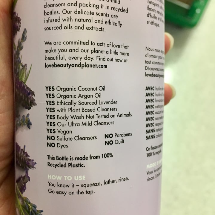 photo of Love Beauty and Planet Argan Oil & Lavender Body Wash shared by @selene00 on  01 Sep 2019 - review