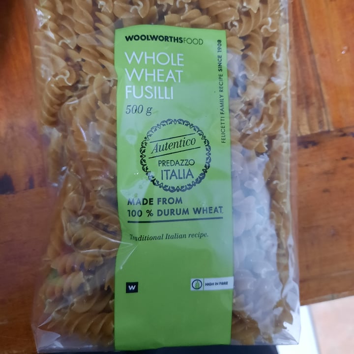 photo of Woolworths Food Whole wheat fusilli shared by @becomingchanelle on  07 Sep 2021 - review