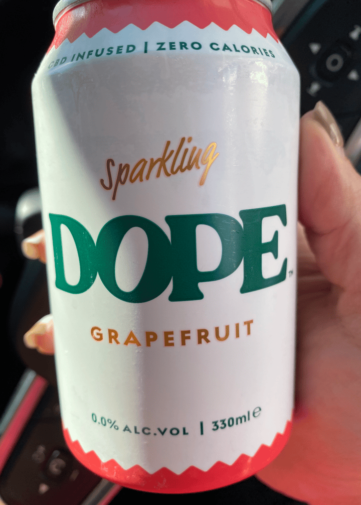 photo of DOPE Sparkling Grapefruit CBD water shared by @nixx on  18 Jun 2022 - review